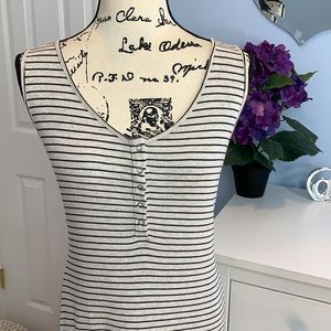 LAmade Striped Super Maxi Tank Dress Large NWT